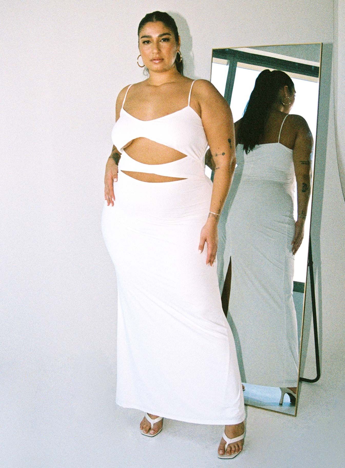 Maci Maxi Dress White Curve sold by Princess Polly
