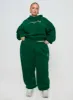 Princess Polly Track Pants Script Green / Ivory Curve sold by Princess Polly
