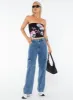 Jasmyne Tube Top Black / Pink sold by Princess Polly