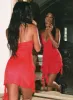 Fig Ruffle Mini Dress Red sold by Princess Polly