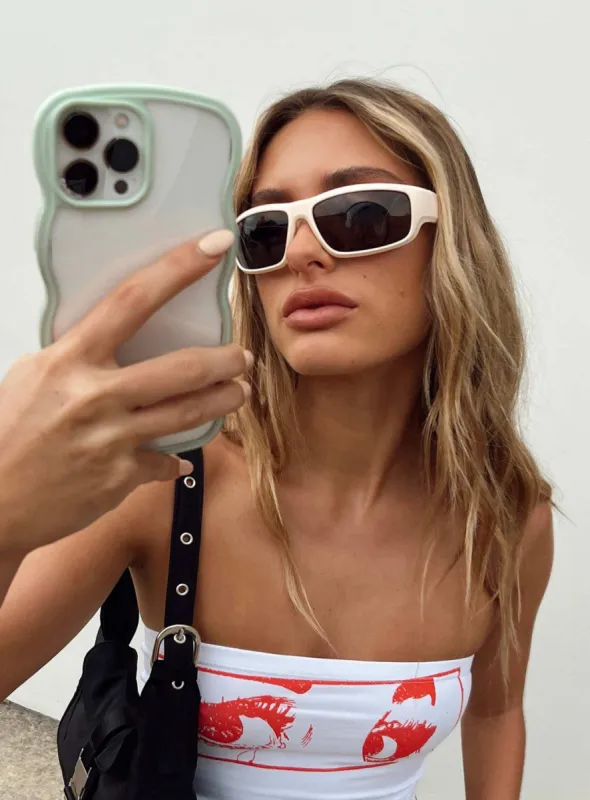 Macmillan Sunglasses Beige sold by Princess Polly