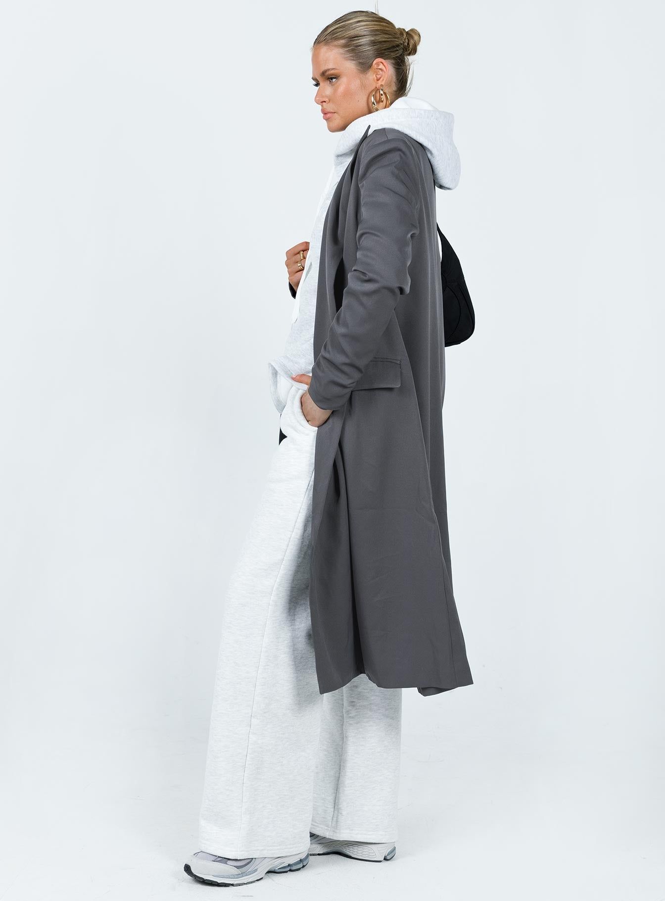 Archer Trench Coat Slate sold by Princess Polly product image thumbnail 4