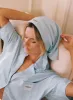 Early Riser Head Scarf White / Blue sold by Princess Polly