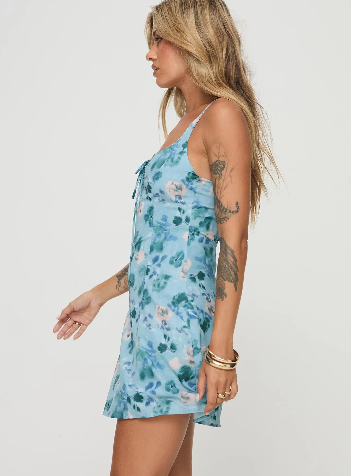Mercure Mini Dress Blue Floral sold by Princess Polly product image thumbnail 3