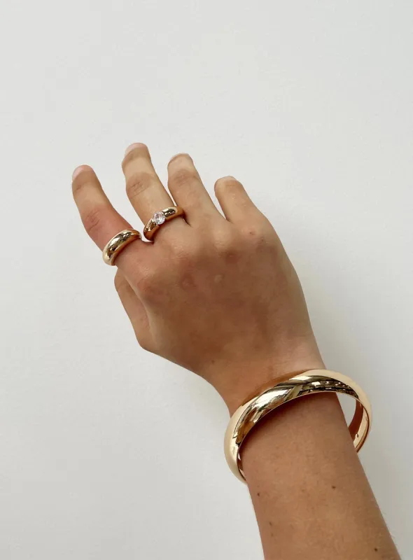 Brontie Ring Pack Gold sold by Princess Polly