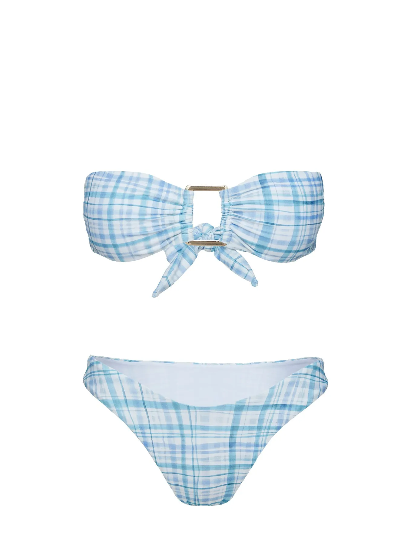 Calbira Cheeky Bikini Bottoms Blue Check sold by Princess Polly product image thumbnail 5