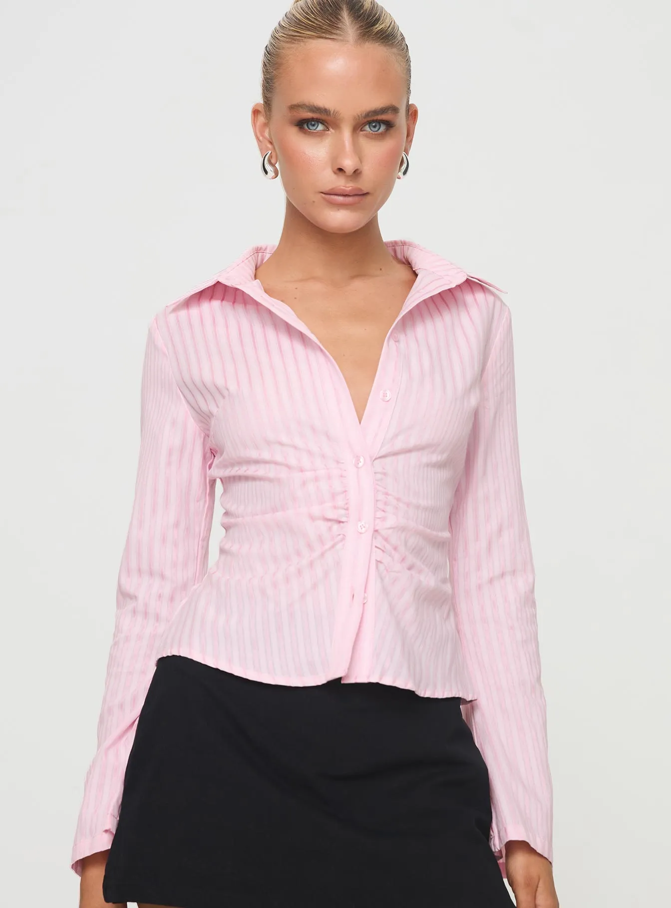 Ambrose Shirt Pink Stripe sold by Princess Polly product image thumbnail 3