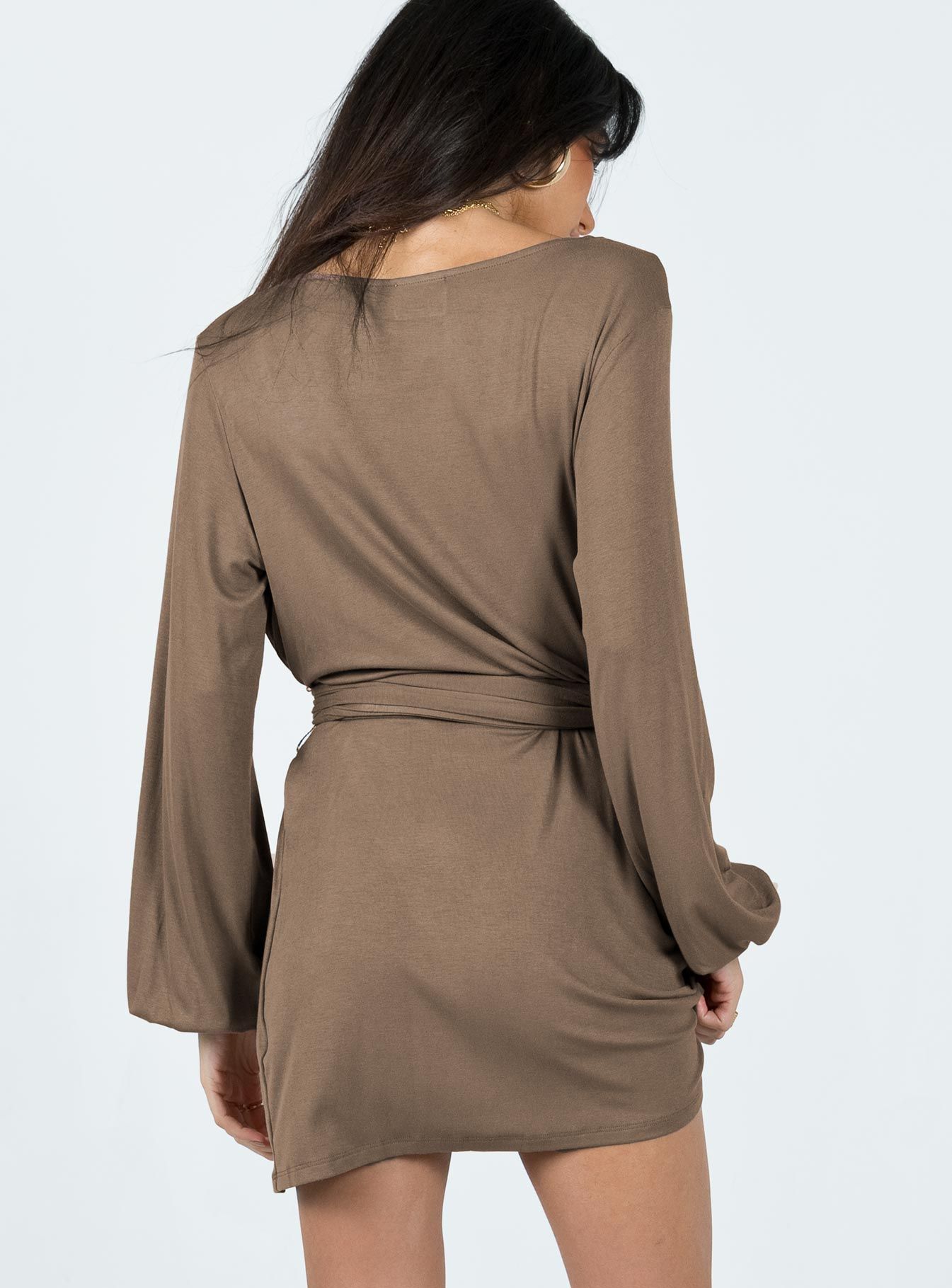 Antonia Mini Dress Brown sold by Princess Polly product image thumbnail 5