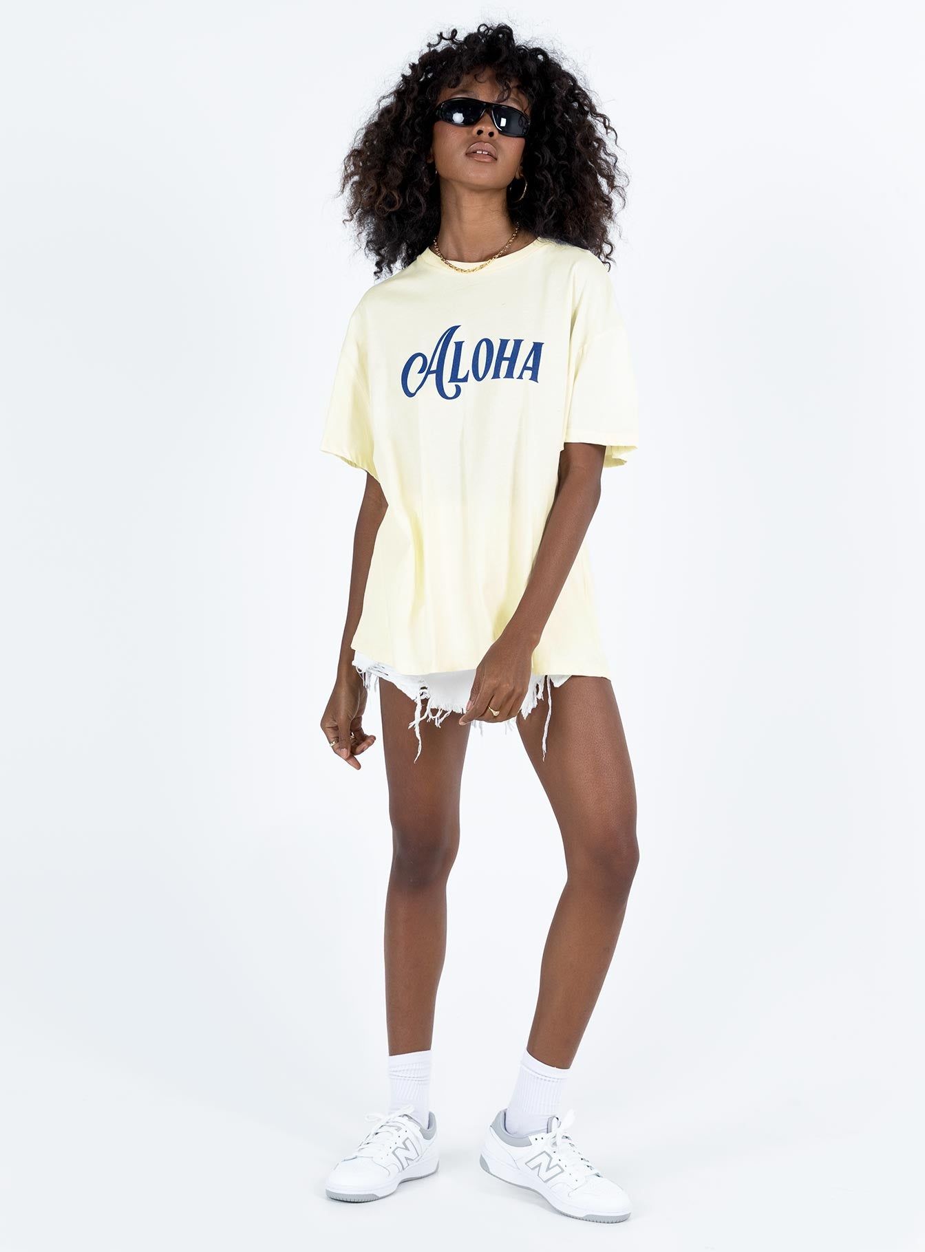 Aloha Oversized Tee Ivory sold by Princess Polly product image thumbnail 3