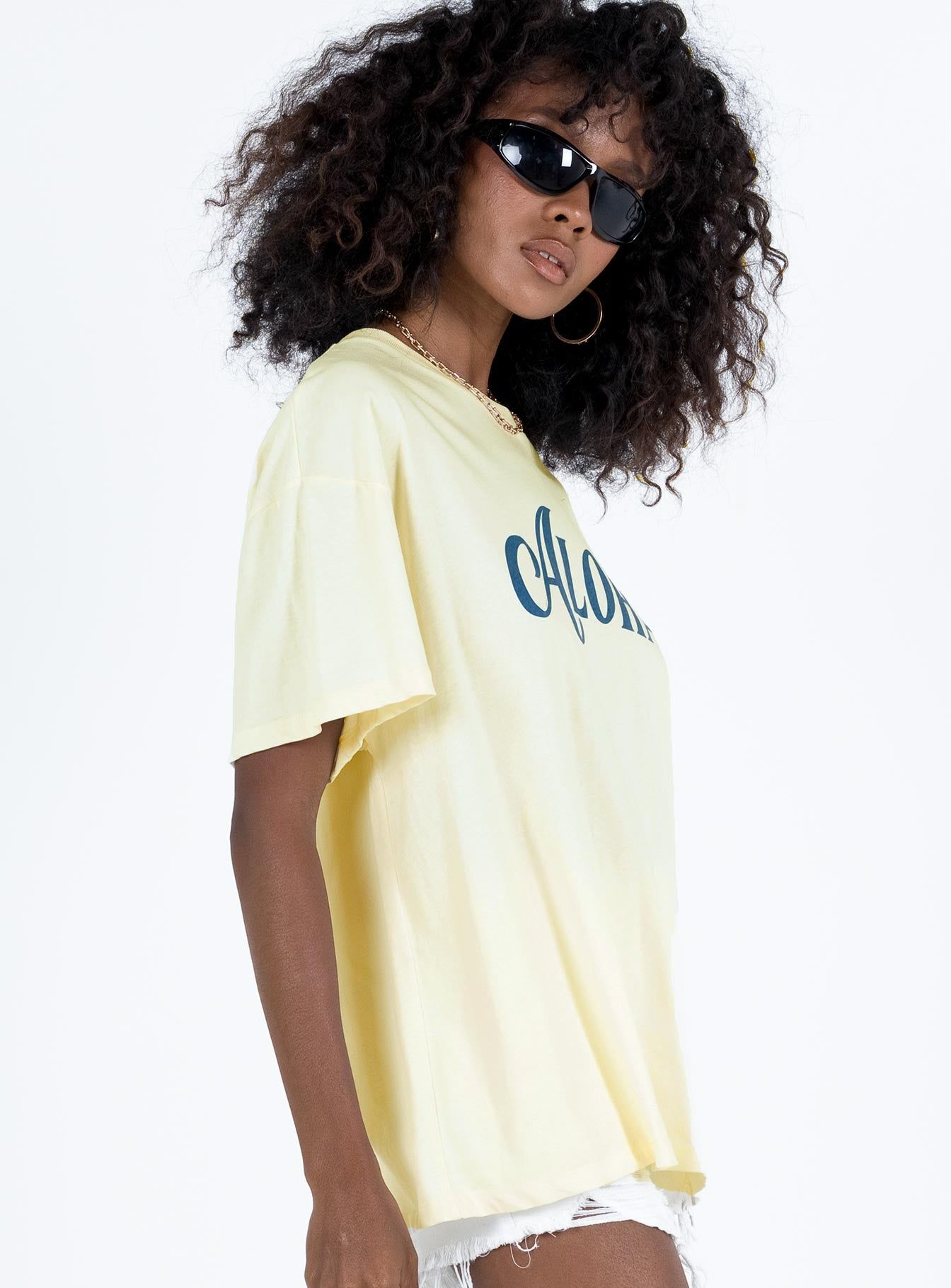 Aloha Oversized Tee Ivory sold by Princess Polly product image thumbnail 4
