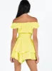 The Love Galore Romper Yellow sold by Princess Polly