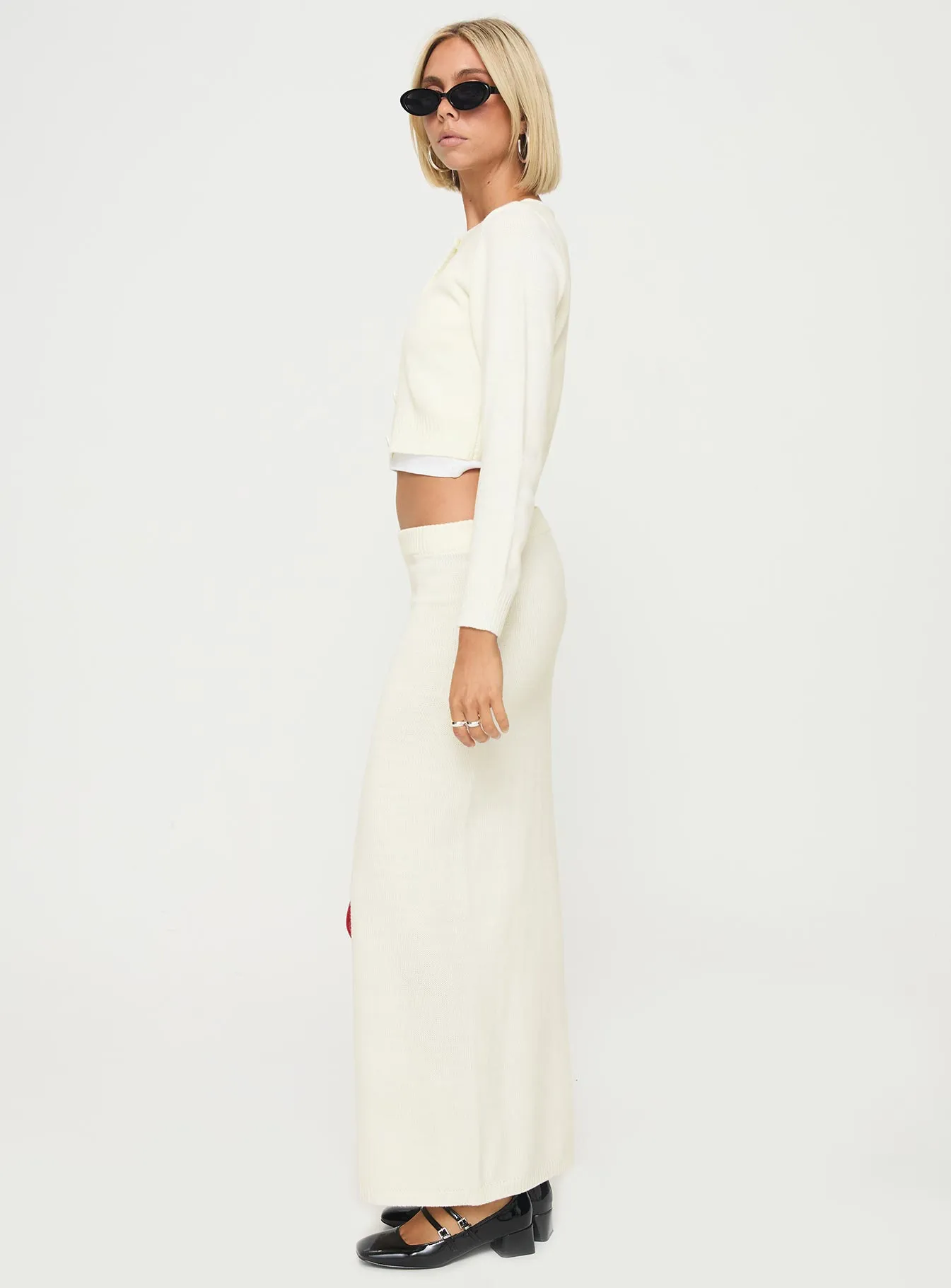 Collase Knit Maxi Skirt Cream sold by Princess Polly product image thumbnail 4