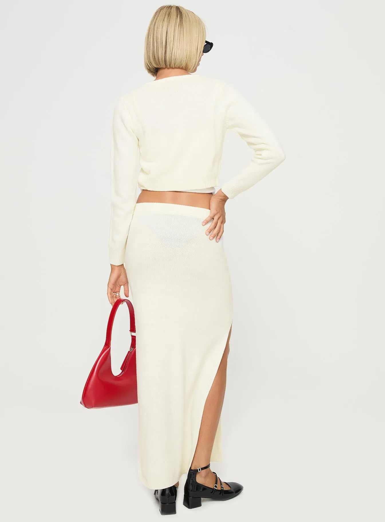 Collase Knit Maxi Skirt Cream sold by Princess Polly product image thumbnail 5