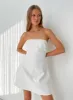 Ostro Strapless Mini Dress White sold by Princess Polly