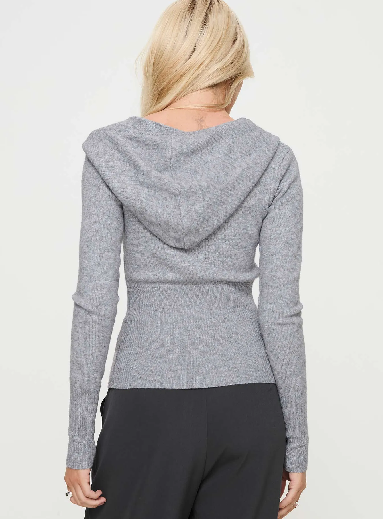Elingford Zip Up Hooded Sweater Lilac Marle sold by Princess Polly product image thumbnail 5