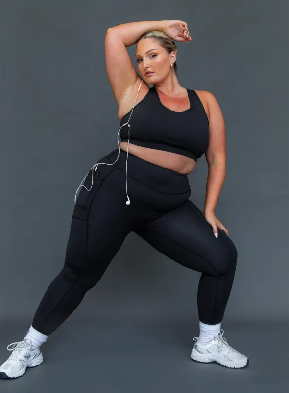 Achieve Activewear Leggings Black Curve sold by Princess Polly