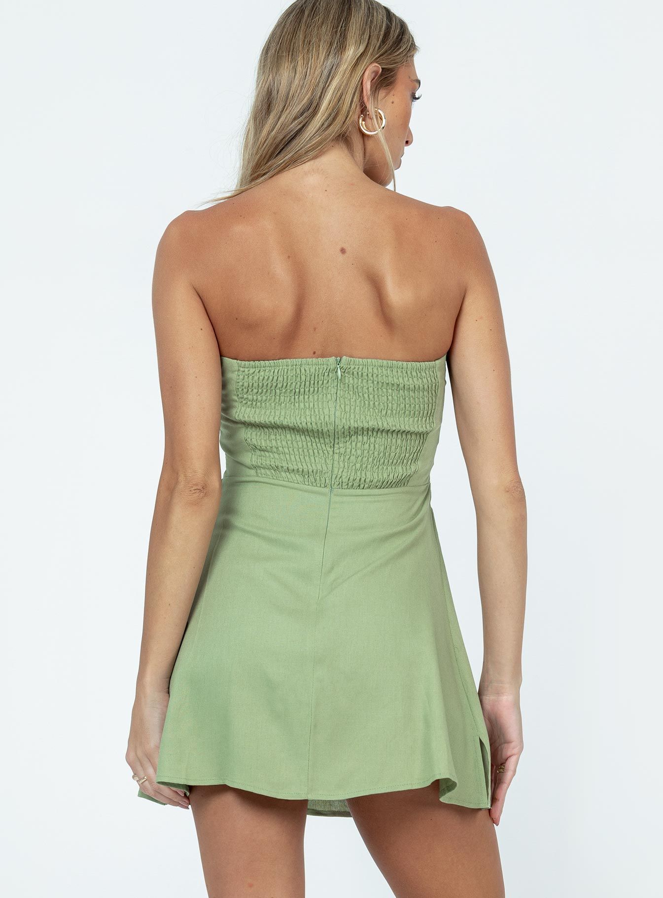 Falling For You Mini Dress Green sold by Princess Polly product image thumbnail 5
