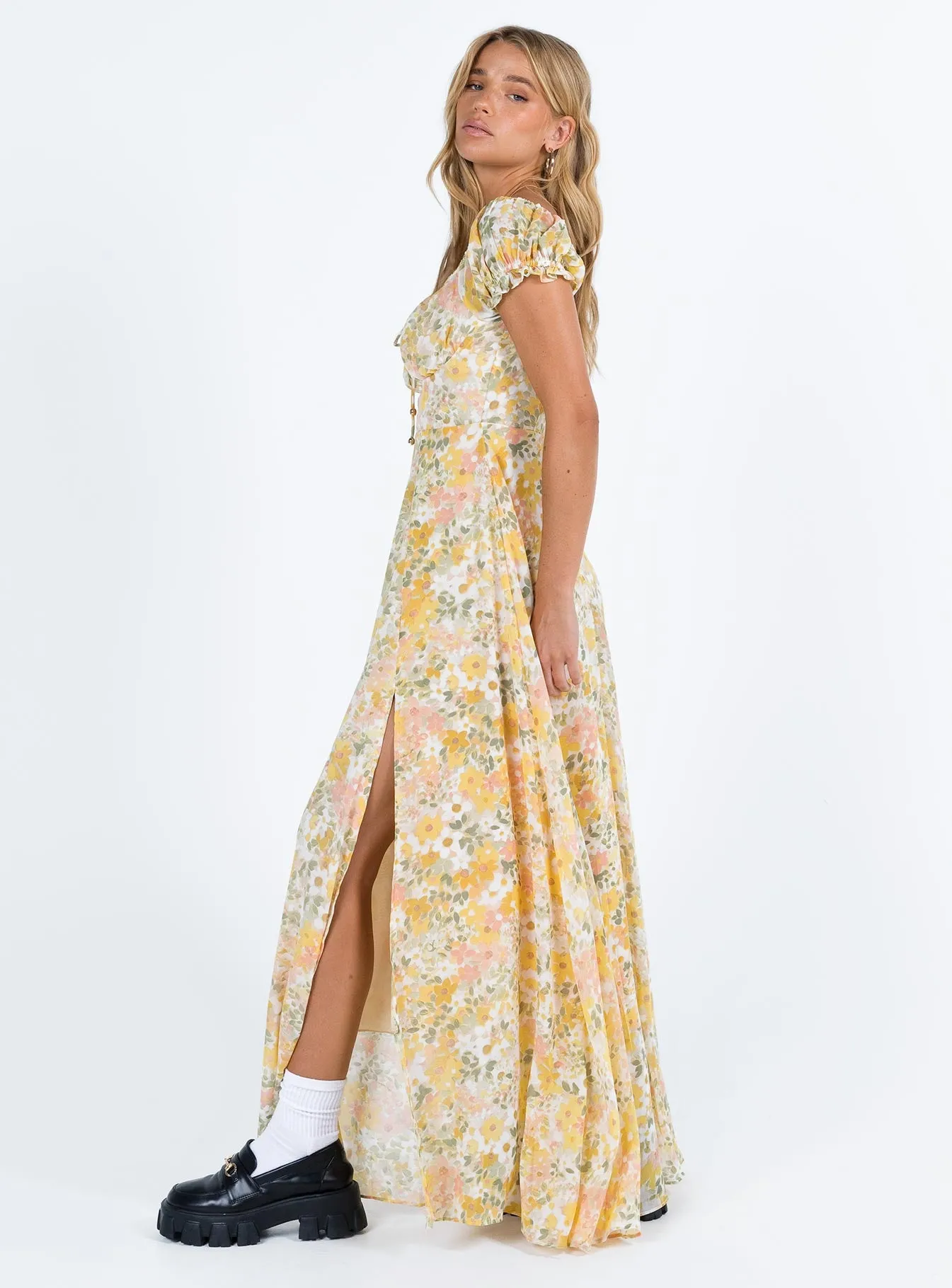 Masuda Maxi Dress Yellow Floral sold by Princess Polly product image thumbnail 4