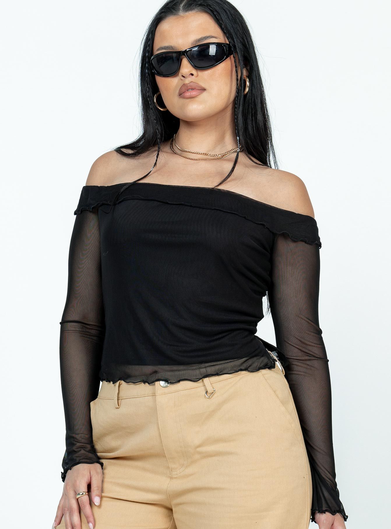 Great Delusions Top Black sold by Princess Polly product image thumbnail 4