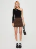 Selby Mini Skirt Brown Polka Dot sold by Princess Polly