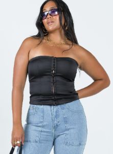 Bateson Strapless Corset Black sold by Princess Polly