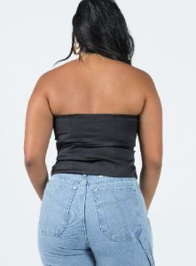 Bateson Strapless Corset Black sold by Princess Polly