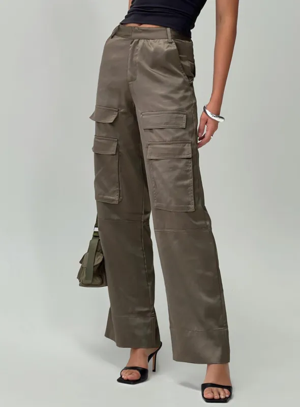Crimsen Cargo Pants Chocolate sold by Princess Polly