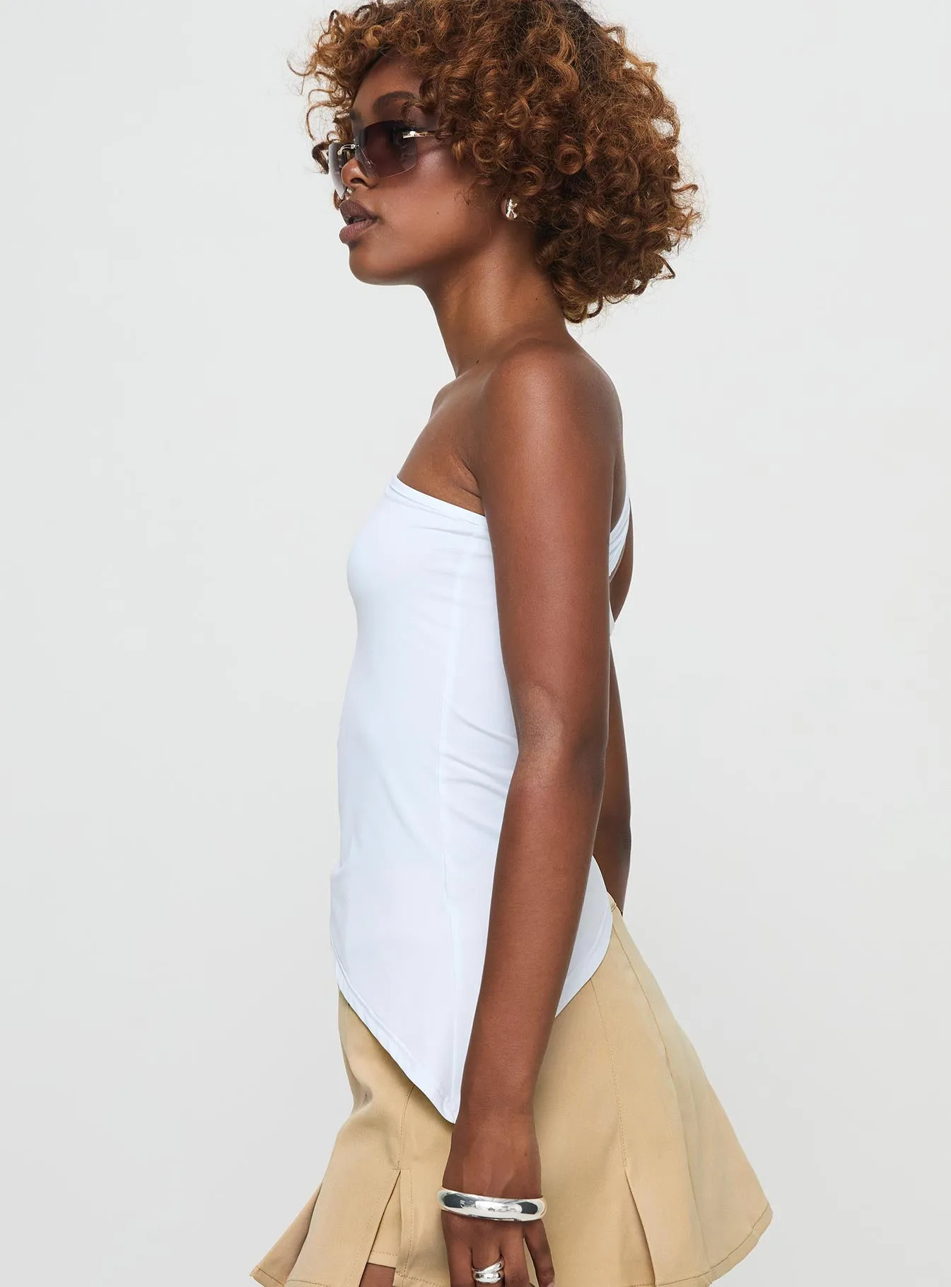 Bode One Shoulder Top White sold by Princess Polly product image thumbnail 4