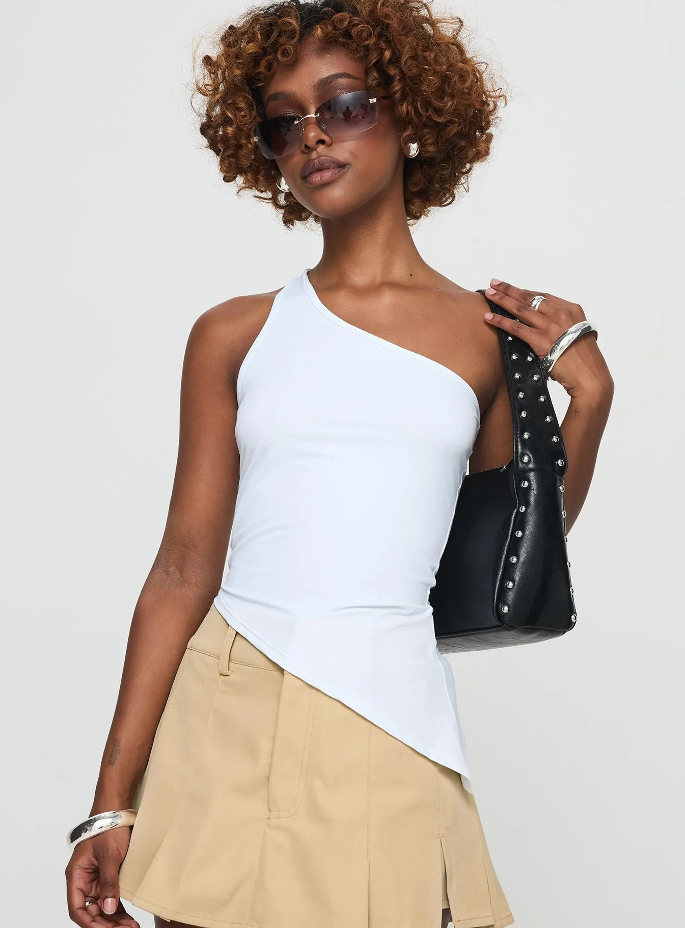 Bode One Shoulder Top White sold by Princess Polly product image thumbnail 2