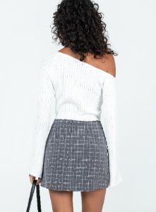 Selby Mini Skirt Grey Check sold by Princess Polly