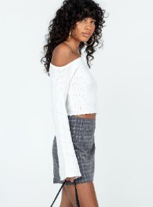Selby Mini Skirt Grey Check sold by Princess Polly