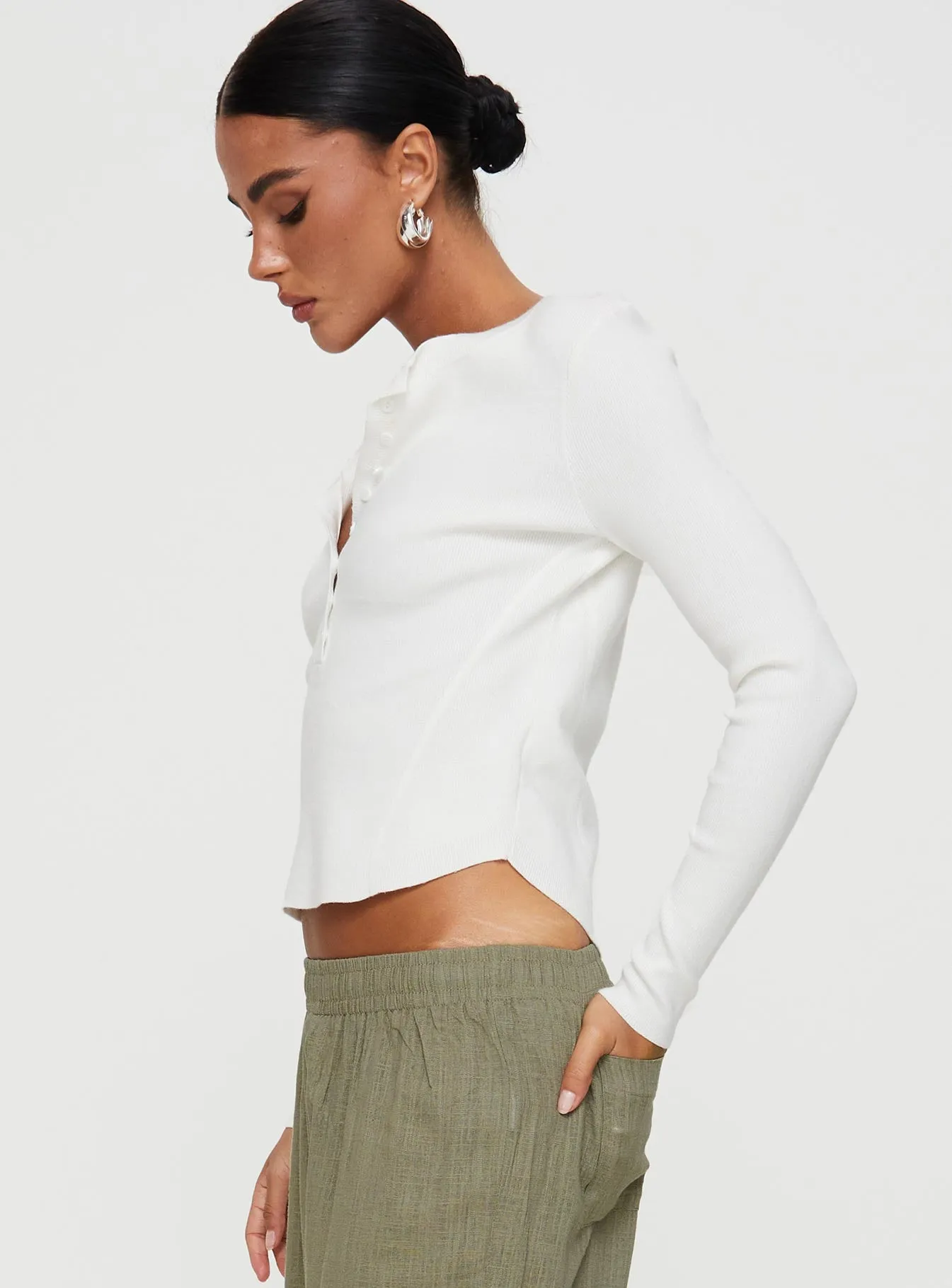 Verica Long Sleeve Top White sold by Princess Polly product image thumbnail 4