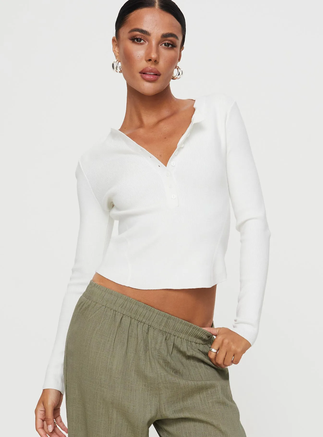 Verica Long Sleeve Top White sold by Princess Polly product image thumbnail 2