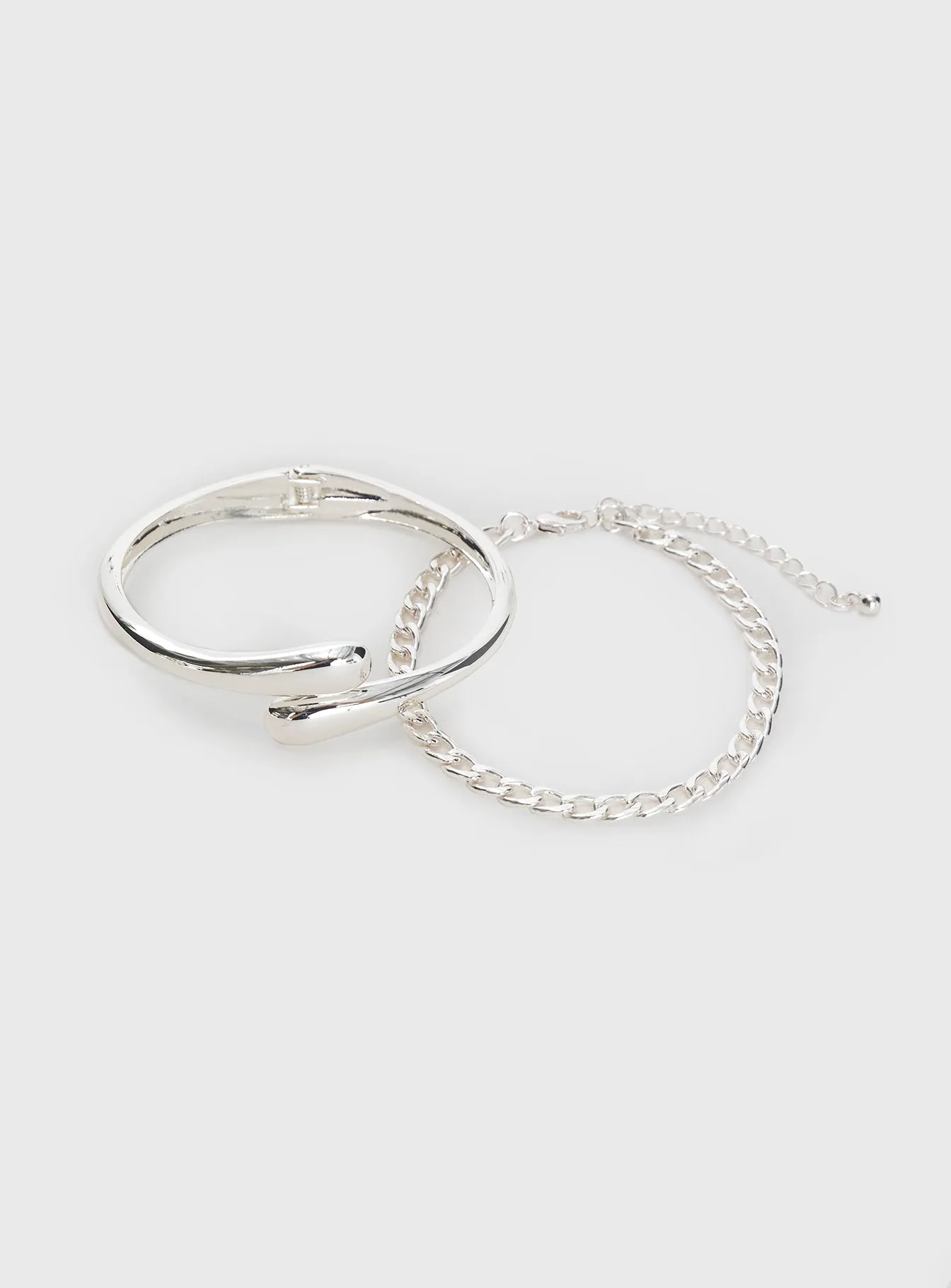 Elle Bracelet Set Silver sold by Princess Polly product image thumbnail 3