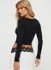 Amabon Long Sleeve Top Black sold by Princess Polly