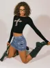 Amabon Long Sleeve Top Black sold by Princess Polly