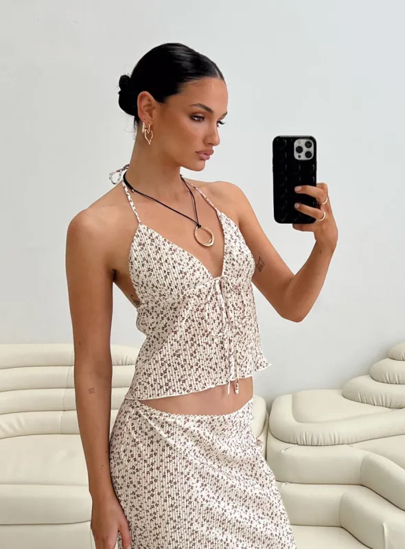 Chantria Top Cream Floral sold by Princess Polly