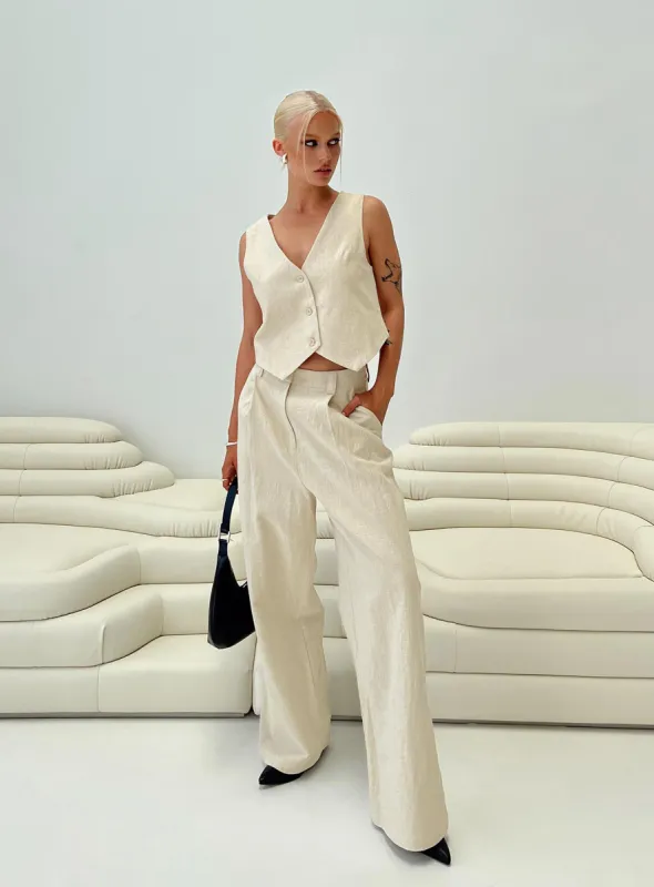 La Quinta Pants Oatmeal sold by Princess Polly