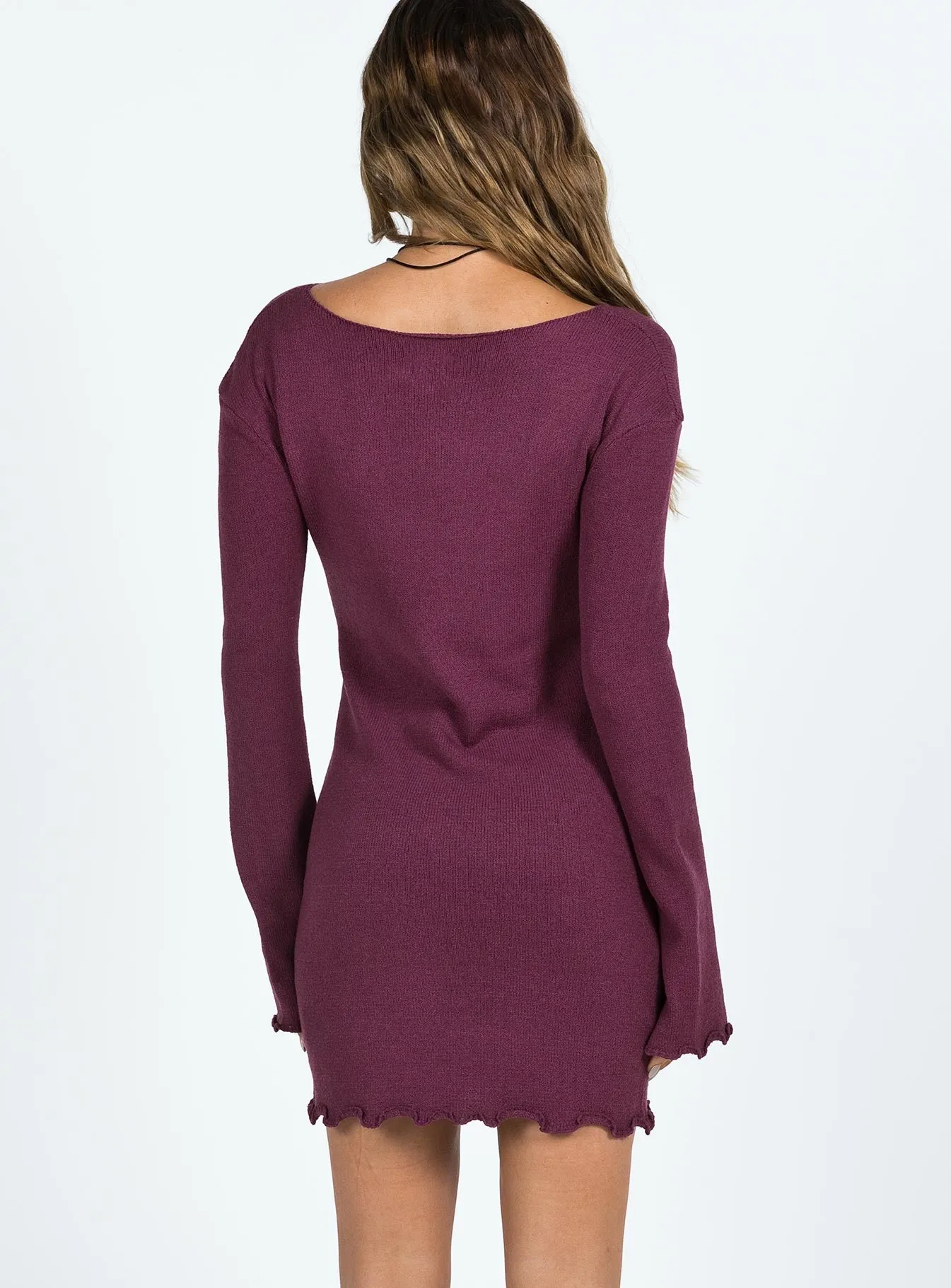 Granger Knit Mini Dress Mauve sold by Princess Polly product image thumbnail 5