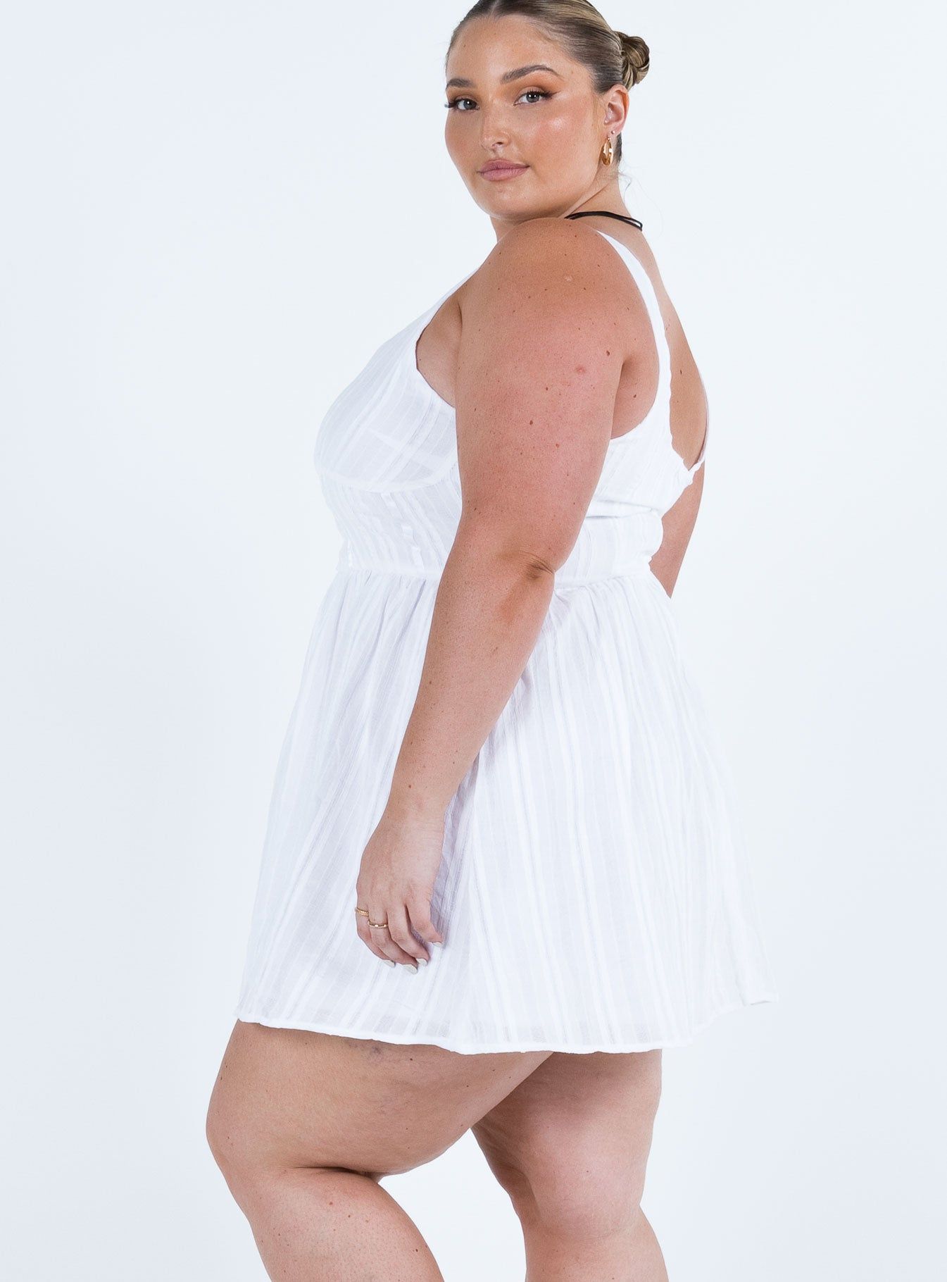 Lorinda Mini Dress White Curve sold by Princess Polly product image thumbnail 4