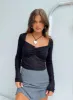 Tari Long Sleeve Top Black sold by Princess Polly