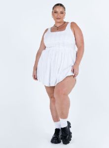 Lorinda Mini Dress White Curve sold by Princess Polly