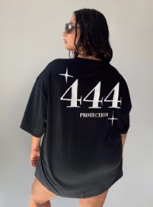 444 Oversize Tee Black Curve sold by Princess Polly