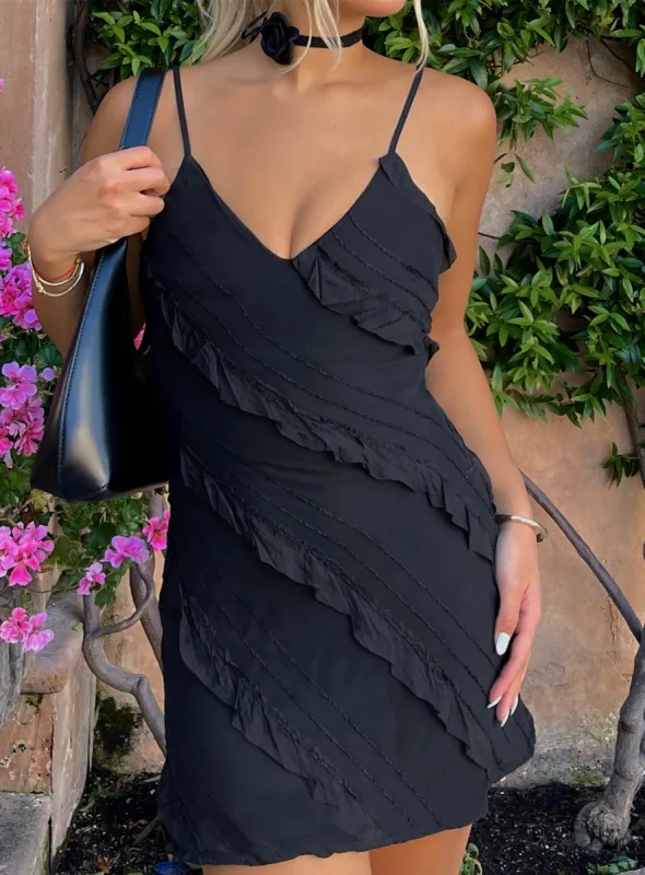 Lars Mini Dress Black sold by Princess Polly