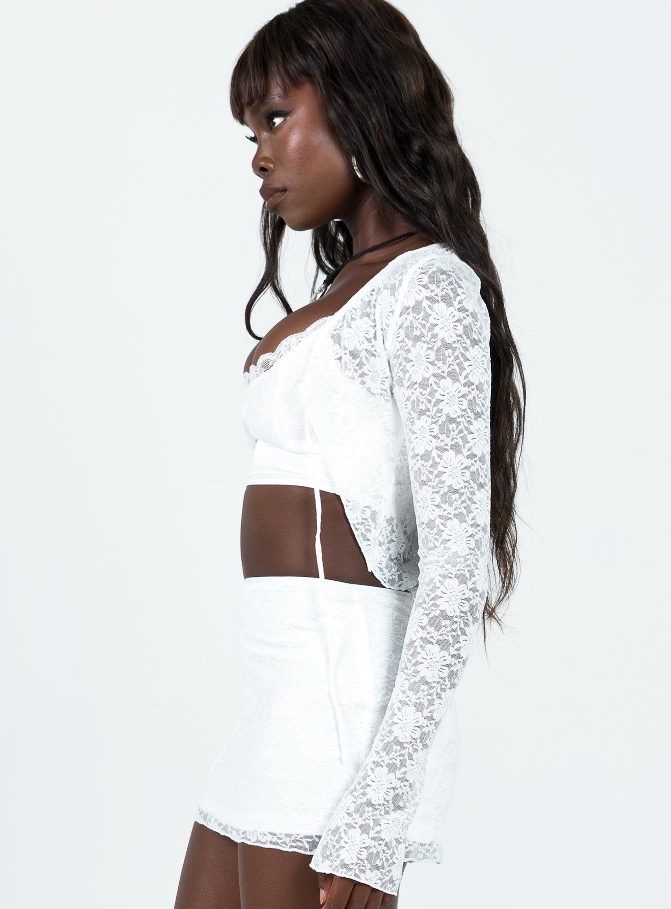 Sorrento Long Sleeve Top White sold by Princess Polly product image thumbnail 4