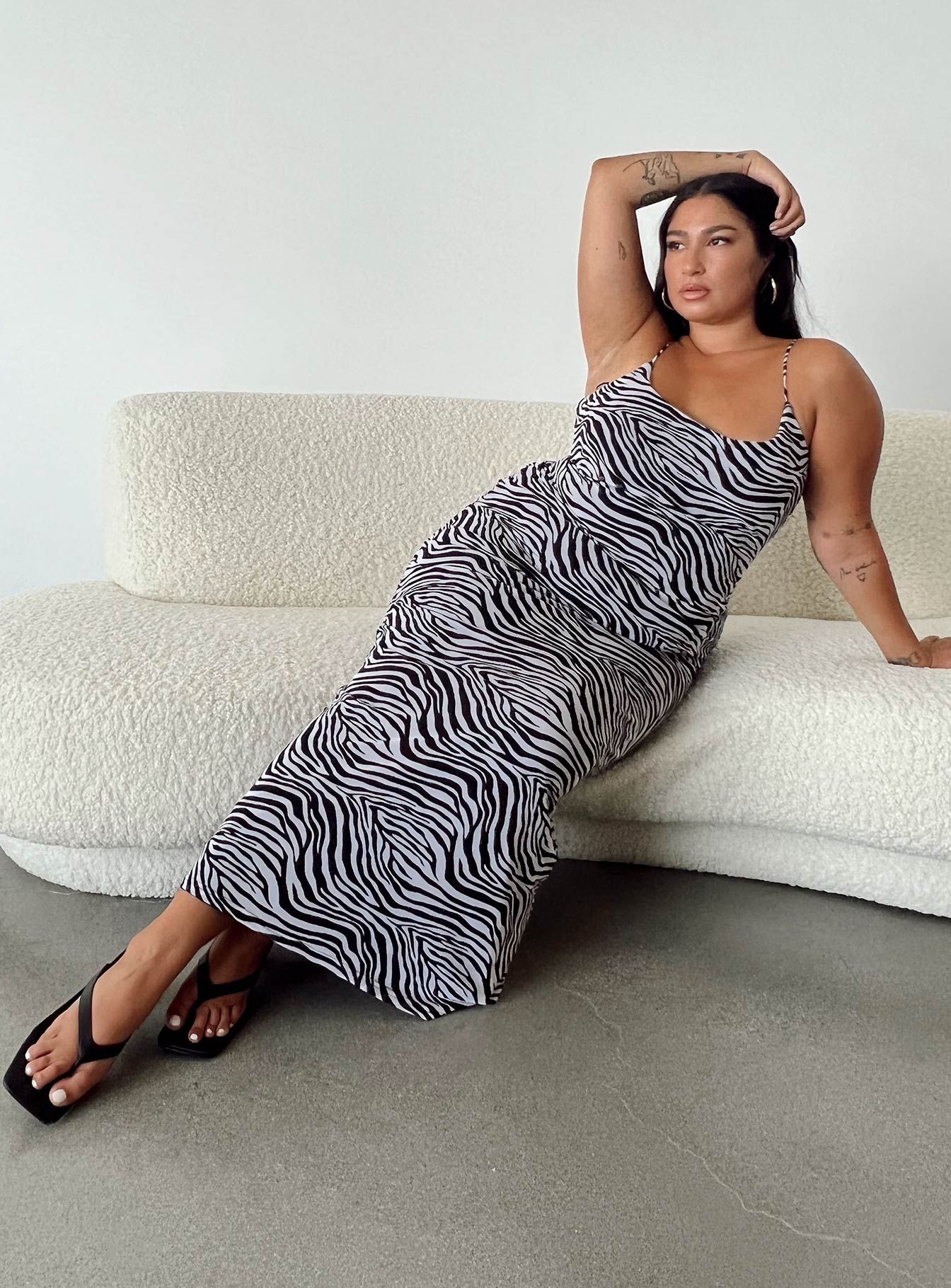 Knox Maxi Dress Zebra Curve sold by Princess Polly