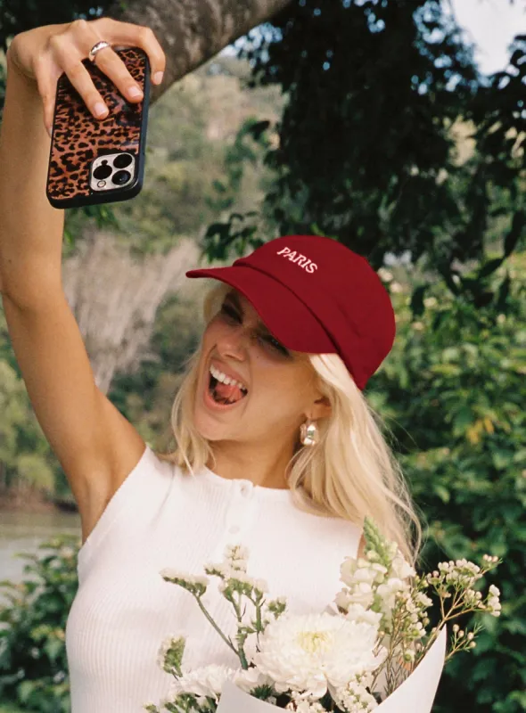 Streets Of Paris Hat Red sold by Princess Polly