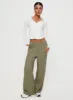 Louis Linen Blend Pants Olive sold by Princess Polly