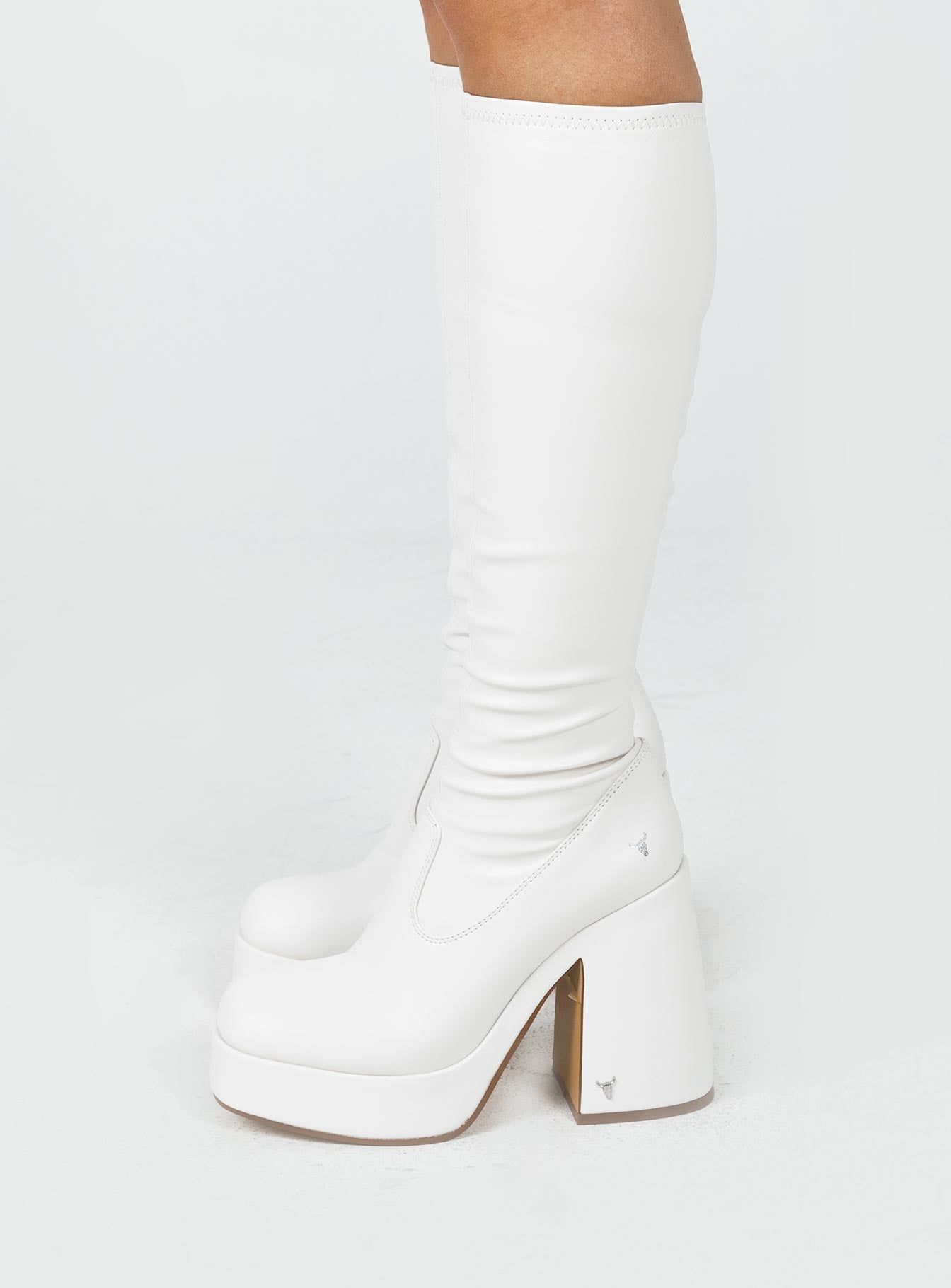 Windsor Smith Highkey Platform Knee High Boots Snow sold by Princess Polly product image thumbnail 3