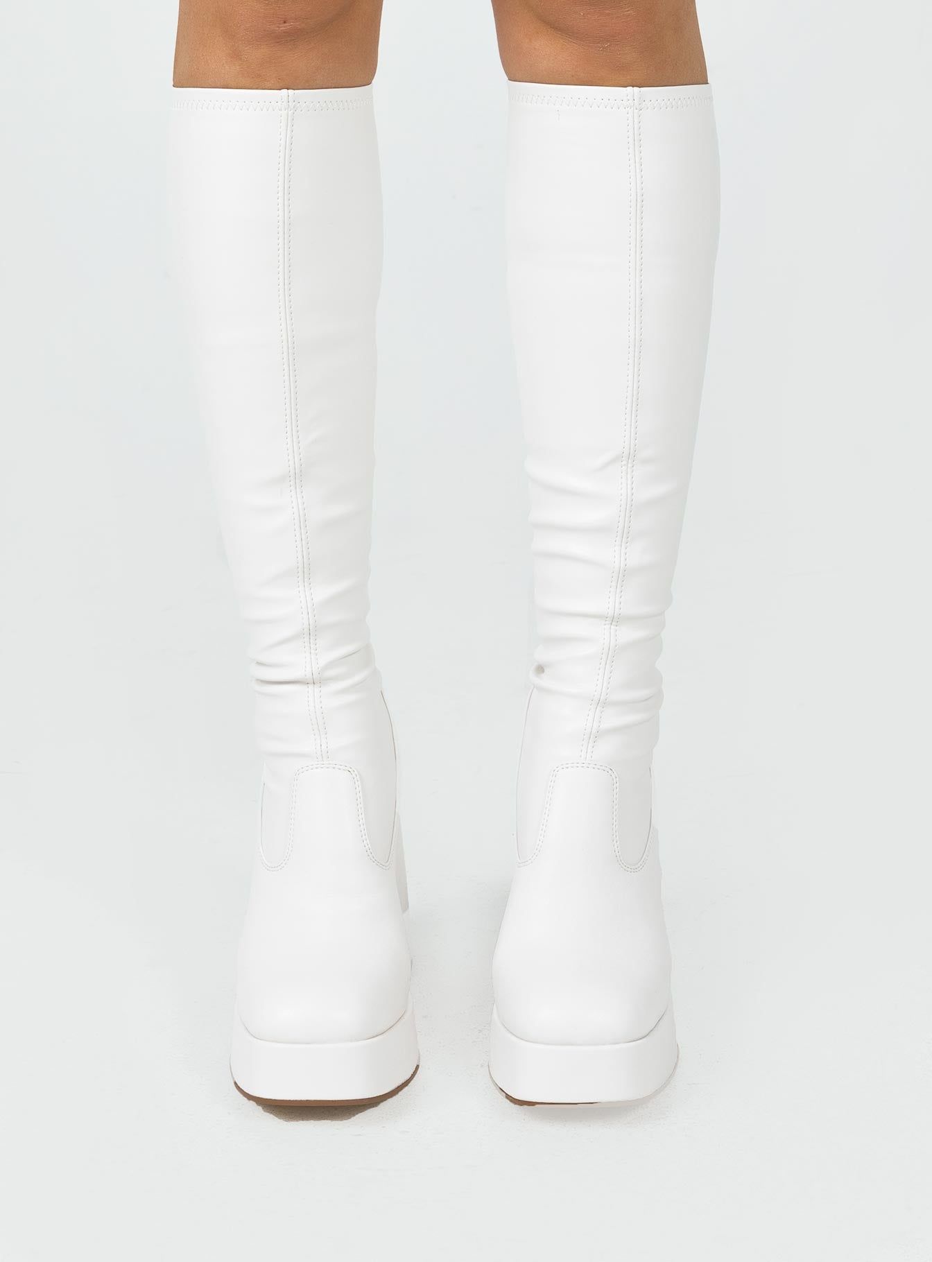 Windsor Smith Highkey Platform Knee High Boots Snow sold by Princess Polly product image thumbnail 2